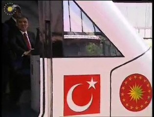 Cumhurbaşanı Gül, Yüksek Hızlı Treni hareket ettirdi.