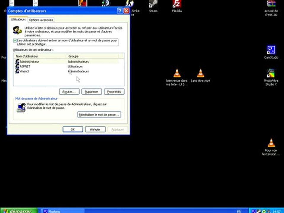 ouvrir directement une session