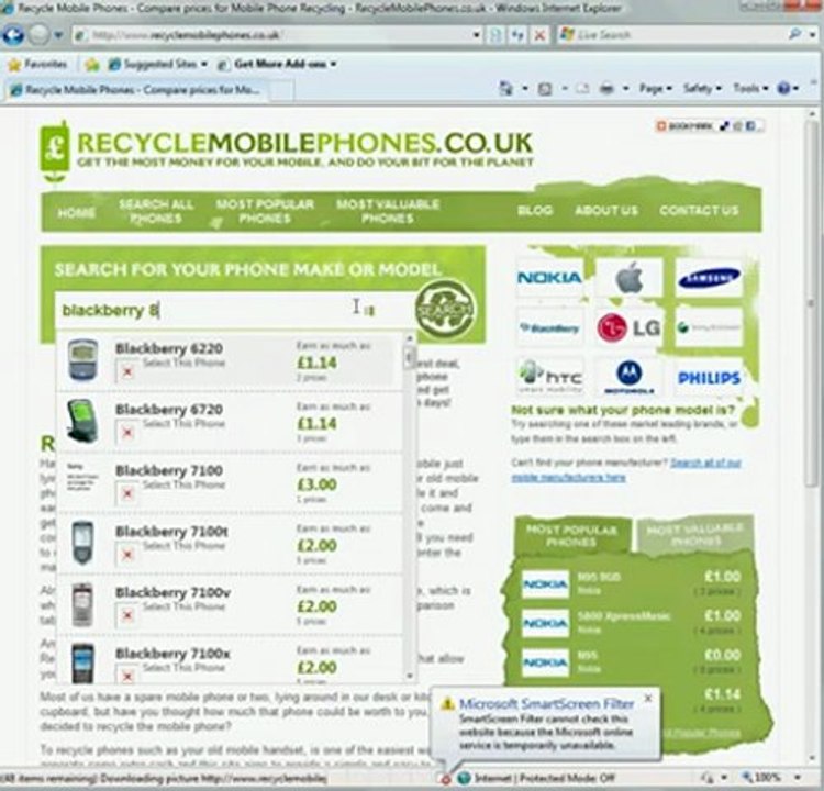 Cash For Old Mobile Phones - Blackberry Curve