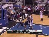 Marvin Williams drives past the defense and throws down the
