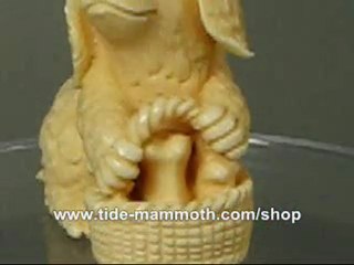 mammoth ivory netsuke Cute Poodle Dog Carving N2996