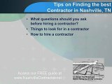General Contractors Nashville - Tips for Hiring General Con