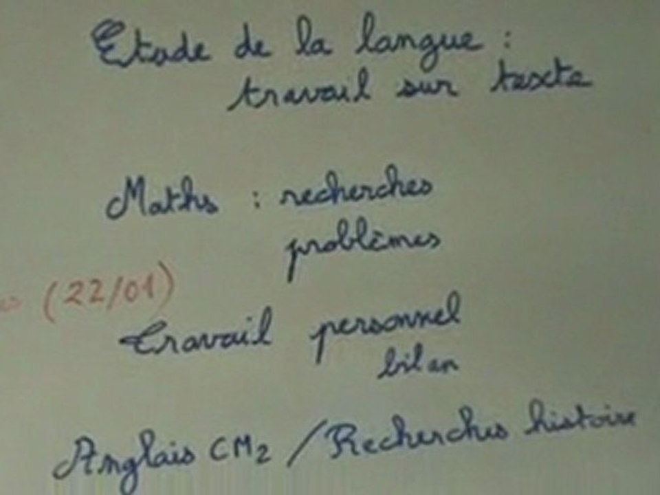 Une journée dans la classe de CM1-CM2