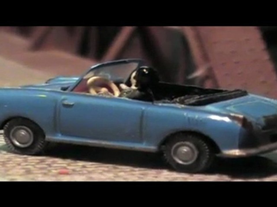 Gaby im Goggomobil Cabrio in H0 1:87