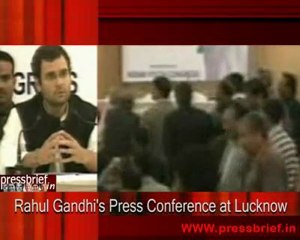 Rahul Gandhi's PC at Lucknow (U.P), 08th December 2009