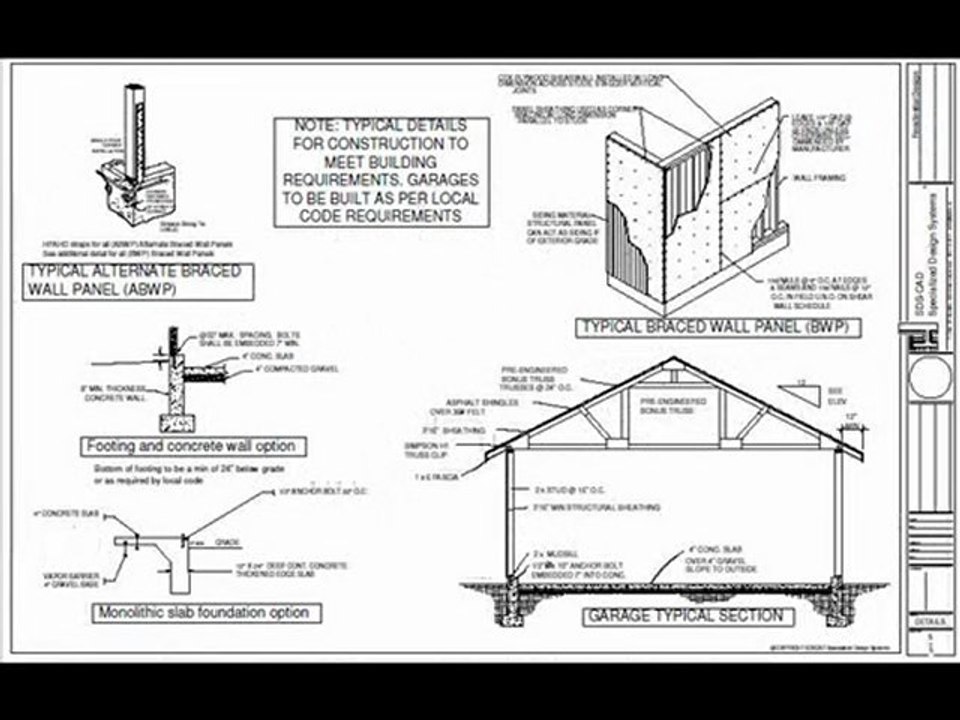 #G445 Plans, 48'x28' x 10' detached garage