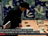 Evo Morales entrega conclusiones de cumbre climática