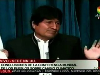 Conferencia de Evo Morales en sede de la ONU