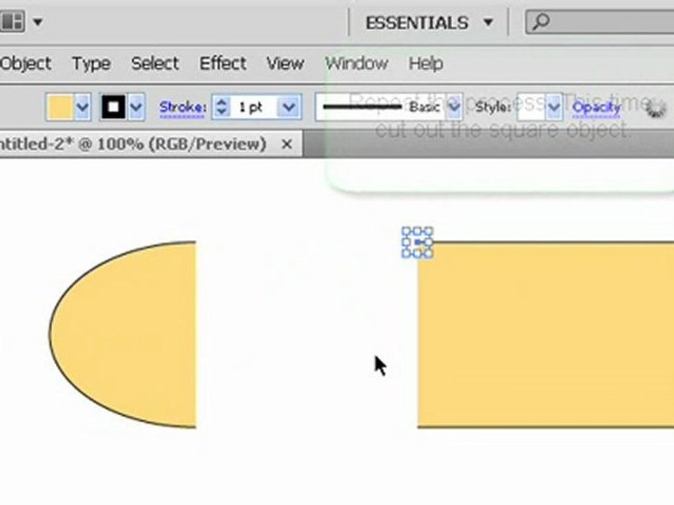Adobe Illustrator Tutorial - Joining two objects together