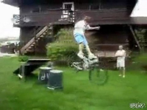 Saut raté en vélo
