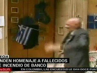 Homenaje a fallecidos durante protestas en Grecia