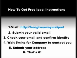 Free Ipad Giveaway - Get Free Apple Ipad Today!