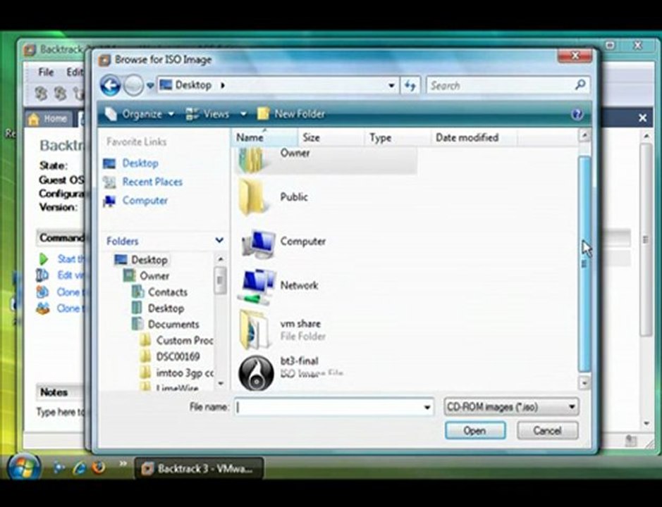 Farzand Ali CscoEngineer Run BackTrack 3 in vmware