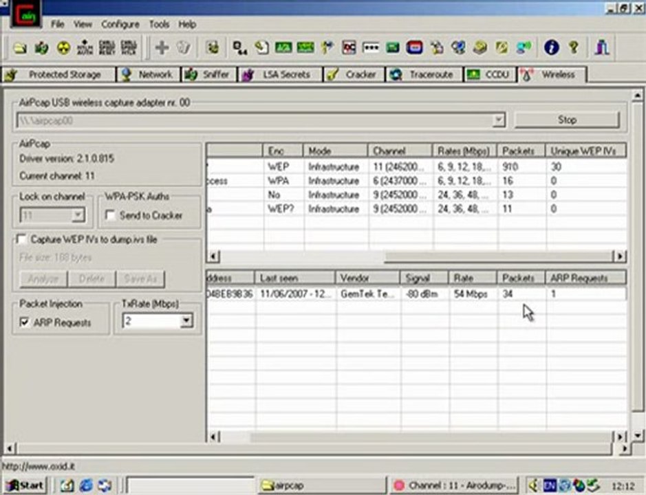 Farzand Ali Aircrack in wins using AirPCap & Cain