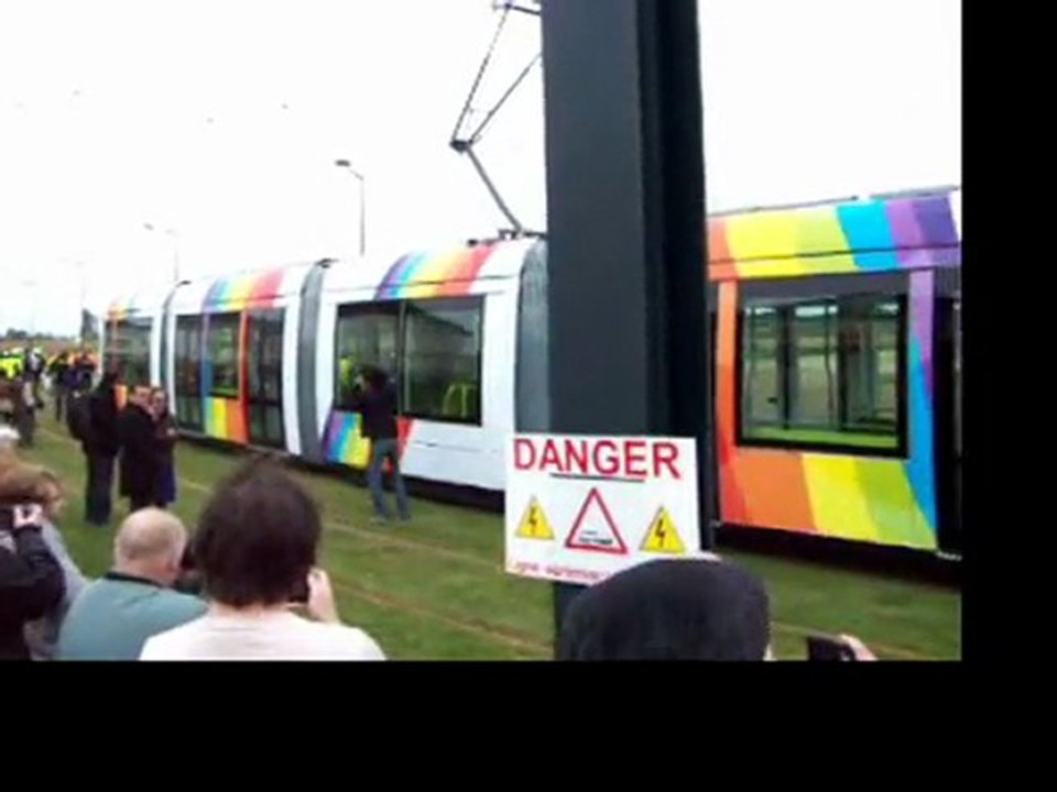 Première sortie du tramway d'Angers le Vendredi 7 Mai 2010