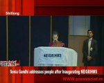 Sonia Gandhi addresses people after Inaugurating NEIGRIHMS