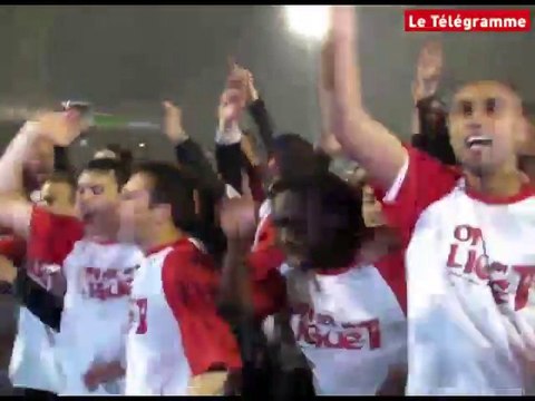 Brest-Tours (2-0). Montée en Ligue 1 : la joie des joueurs