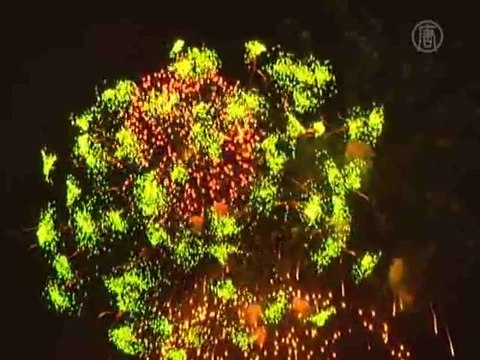 Салют над Москвой в День Победы