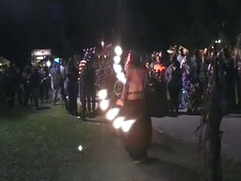 April RED DeBord performing Fire Fans at Party 2009