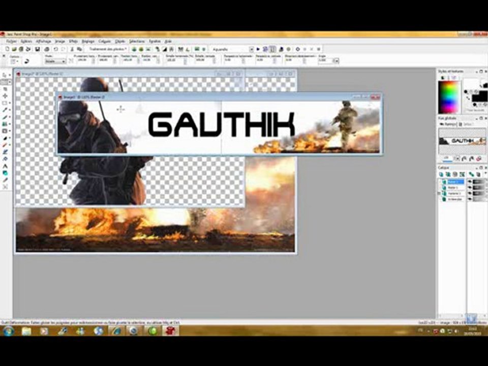 Tuto Bannière Paint shop pro 8