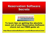 Online Reservations Software | Test Out the Reservation Sof