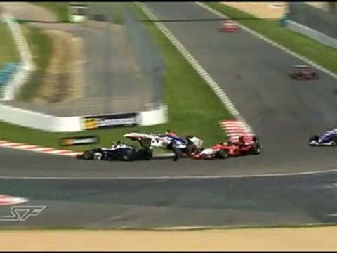 superleague formula magny cours crash lyon bordeaux milan AC