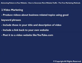 Attracting Visitors To Your Website