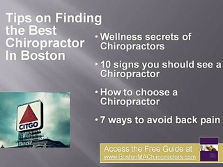 Brookline MA Chiropractors, How to find the best Chiropract