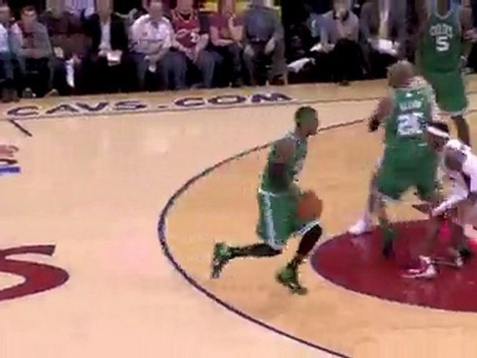 Ray Allen knocks down a tough 3-pointer during the second qu