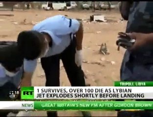 Libyan Plane Crash, 103 passangers die