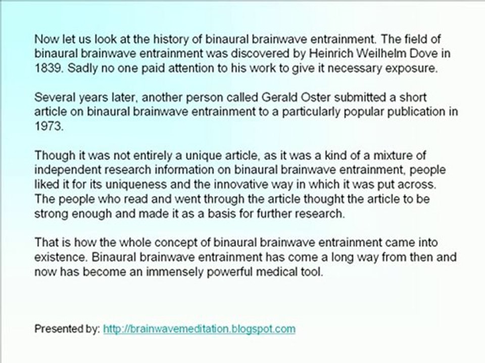What is Binaural Brainwave Entrainment?