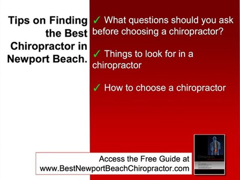 How to Choose the Best Chiropractor in Newport Beach