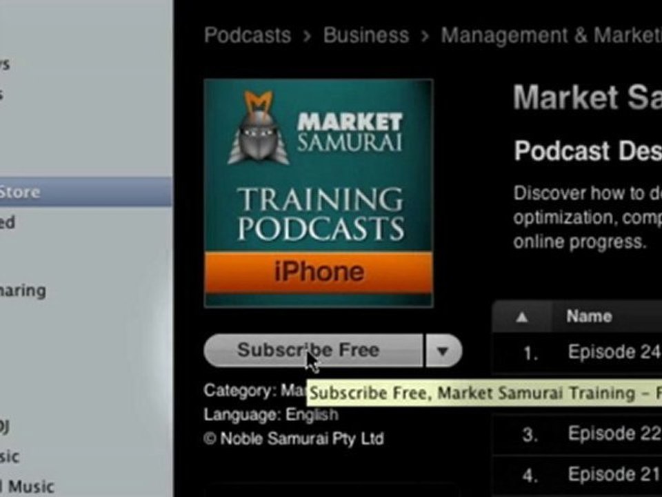 Market Samurai Enters Business Podcasts Top 10