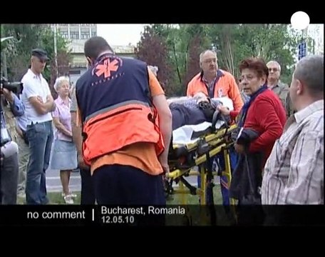Pensioners protest in Romania