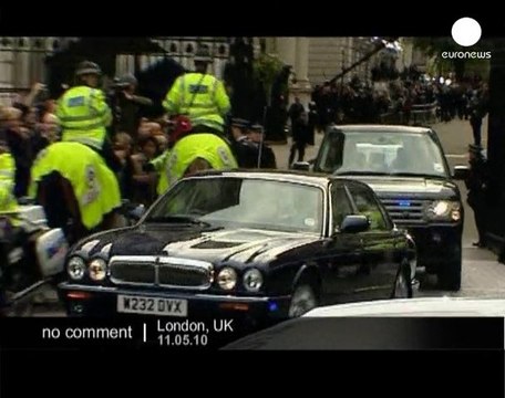 British Prime Minister Gordon Brown resigns and leaves...