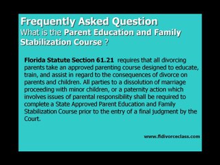 FL DIVORCE PARENTING CLASS FLORIDA