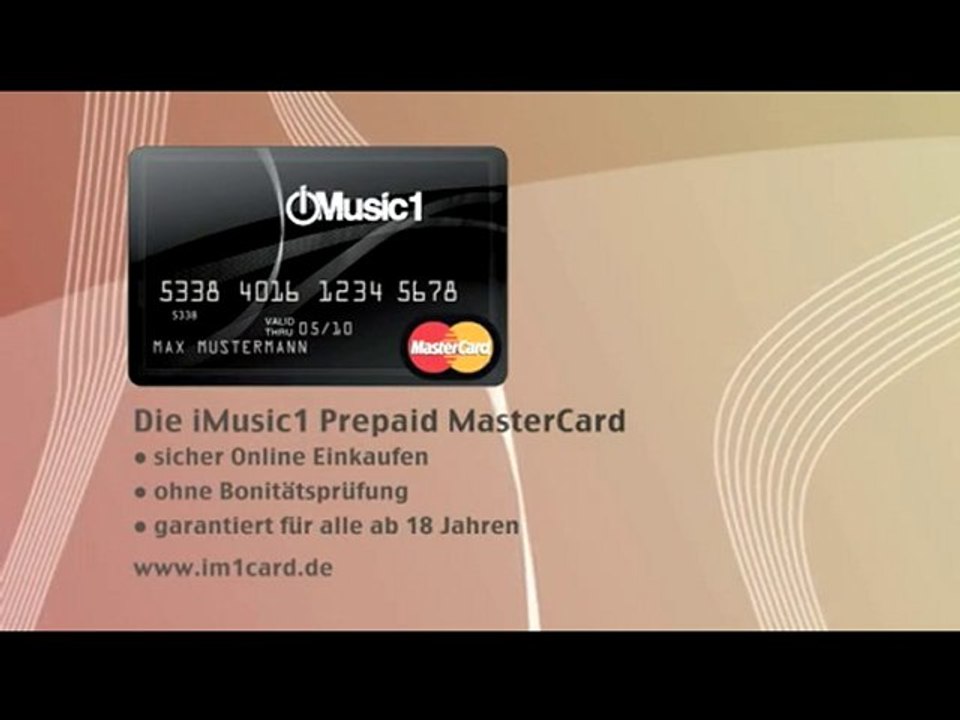 iMusic1 MasterCard prepaid Kreditkarte - Henrico Frank
