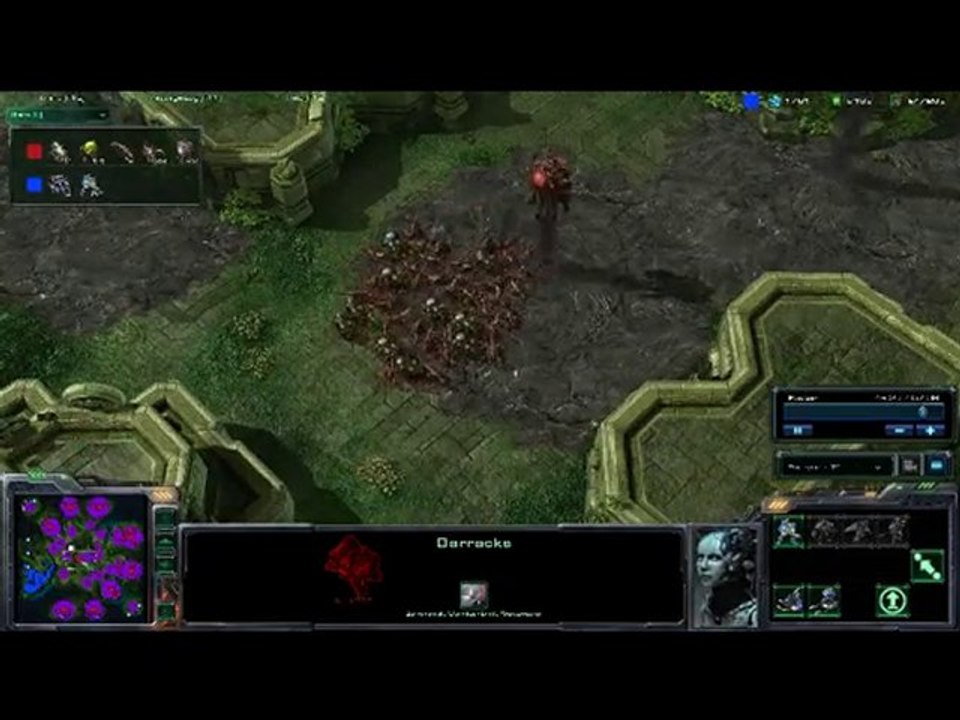 Starcraft 2 Beta - 800 Zerg Banelings vs Massive Terran Wall
