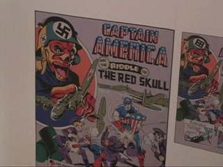 judía del arte del cómic con Superman contra Hitler