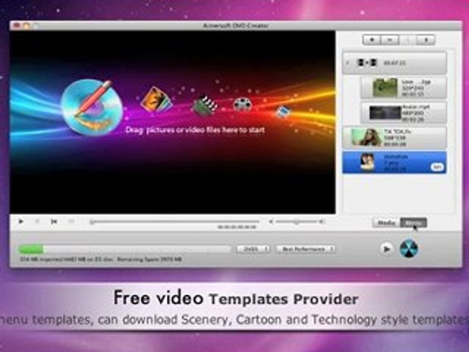 Burn picture photo slideshow video & movie to DVD on Mac OS