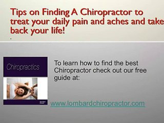 Lombard Chiropractic : Find a Lombard Chiropractor