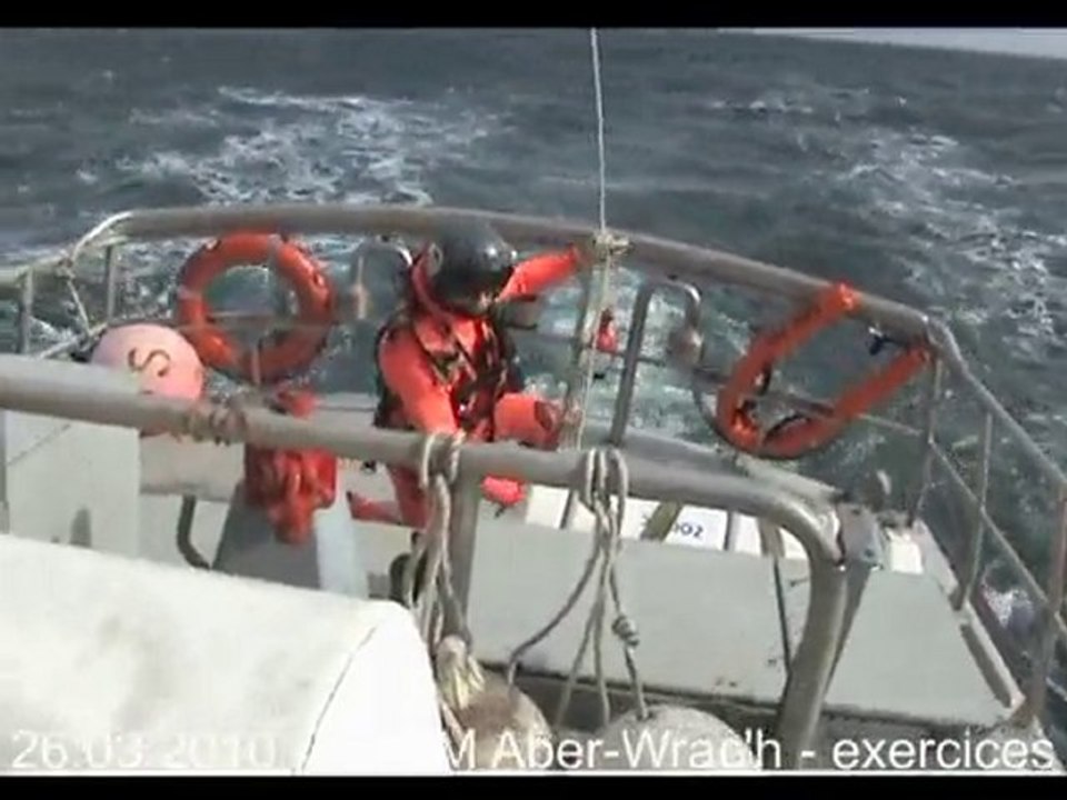 L'ABER WRAC'H 29 SNSM 26 3 2010 EXERCICES FRELON - LANDEDA