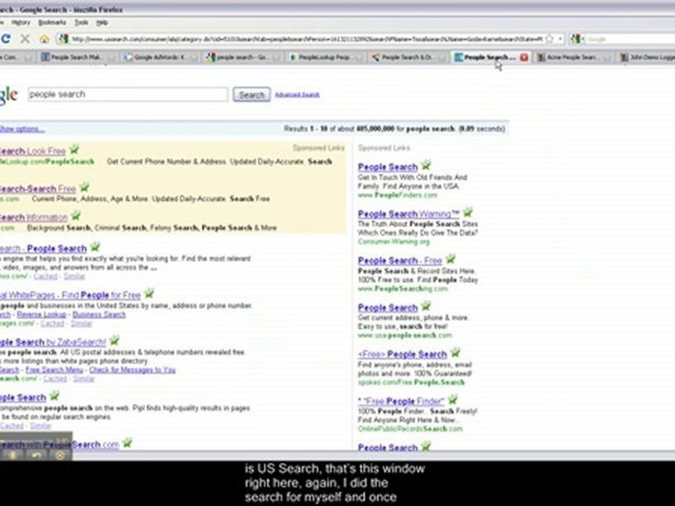 ACME People Search captioned - Step 1 - Tissa Godavitarne