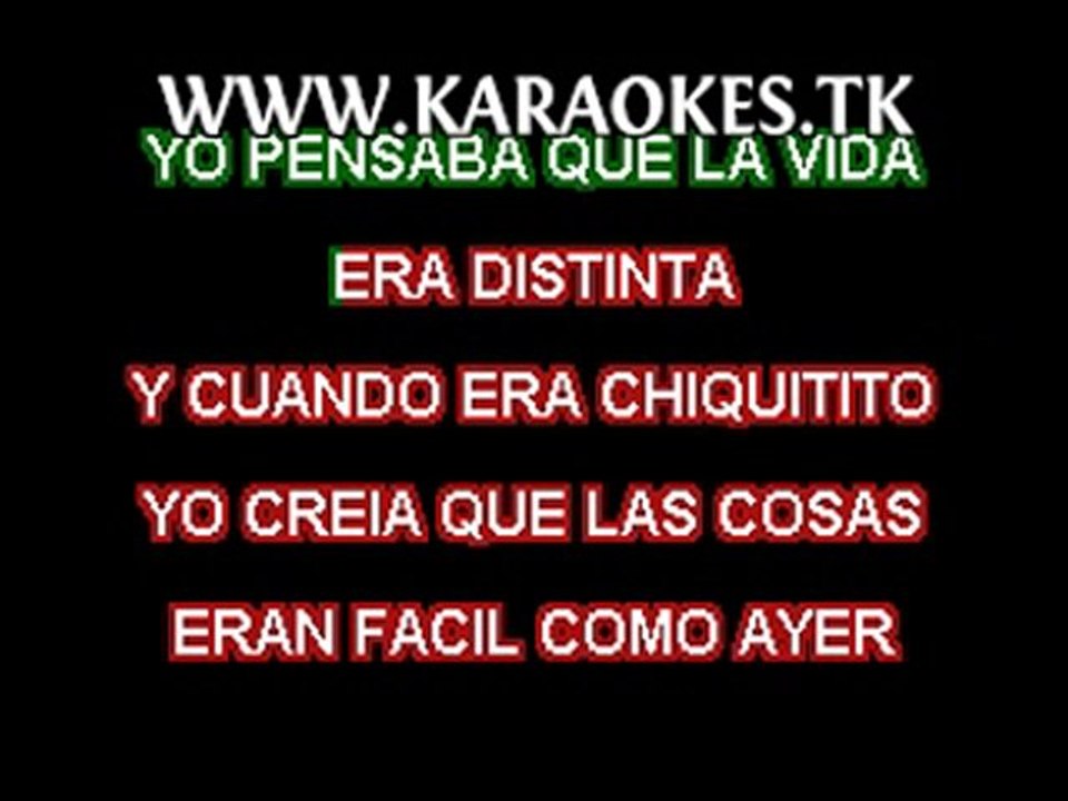 KARAOKE Vicentico - Los Caminos De La Vida