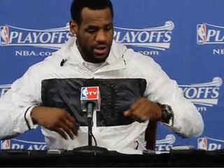 LeBron James addresses fans after losing Game 6