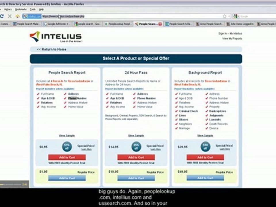 ACME People Search captioned - Step 2 - Tissa Godavitarne