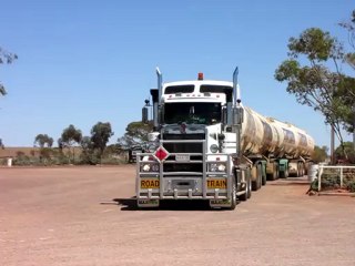 Road Train on Stuart Highway - Australia