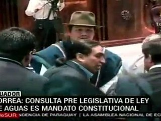Correa: consulta pre legislativa de ley de aguas es mandato