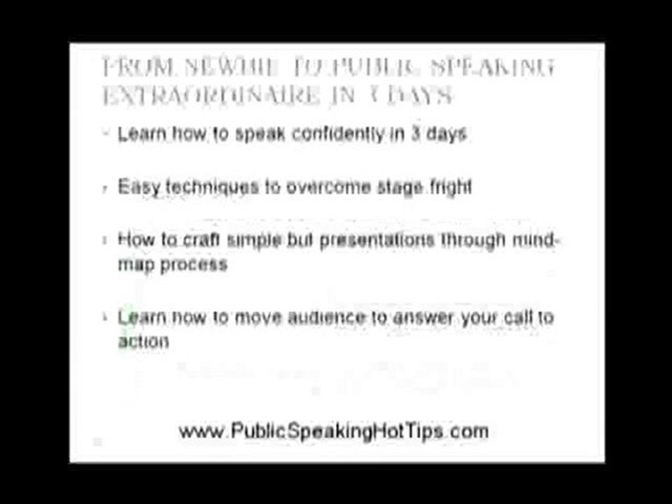 Public Speaking in 3 Days