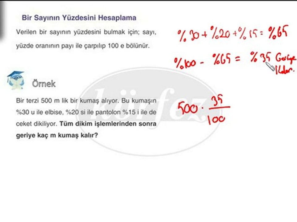 7.Sınıf Yüzde Hesapları-1